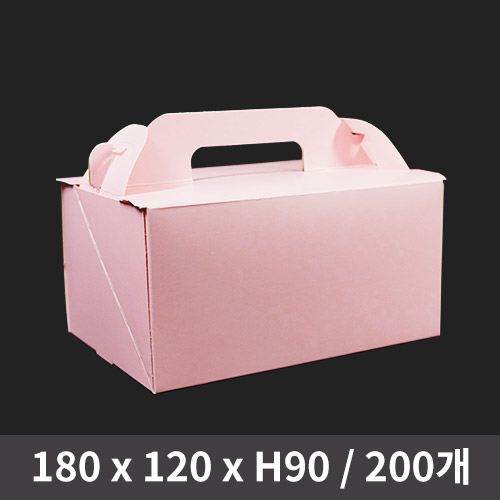 앞열림 조각케익 박스 핑크 (대)